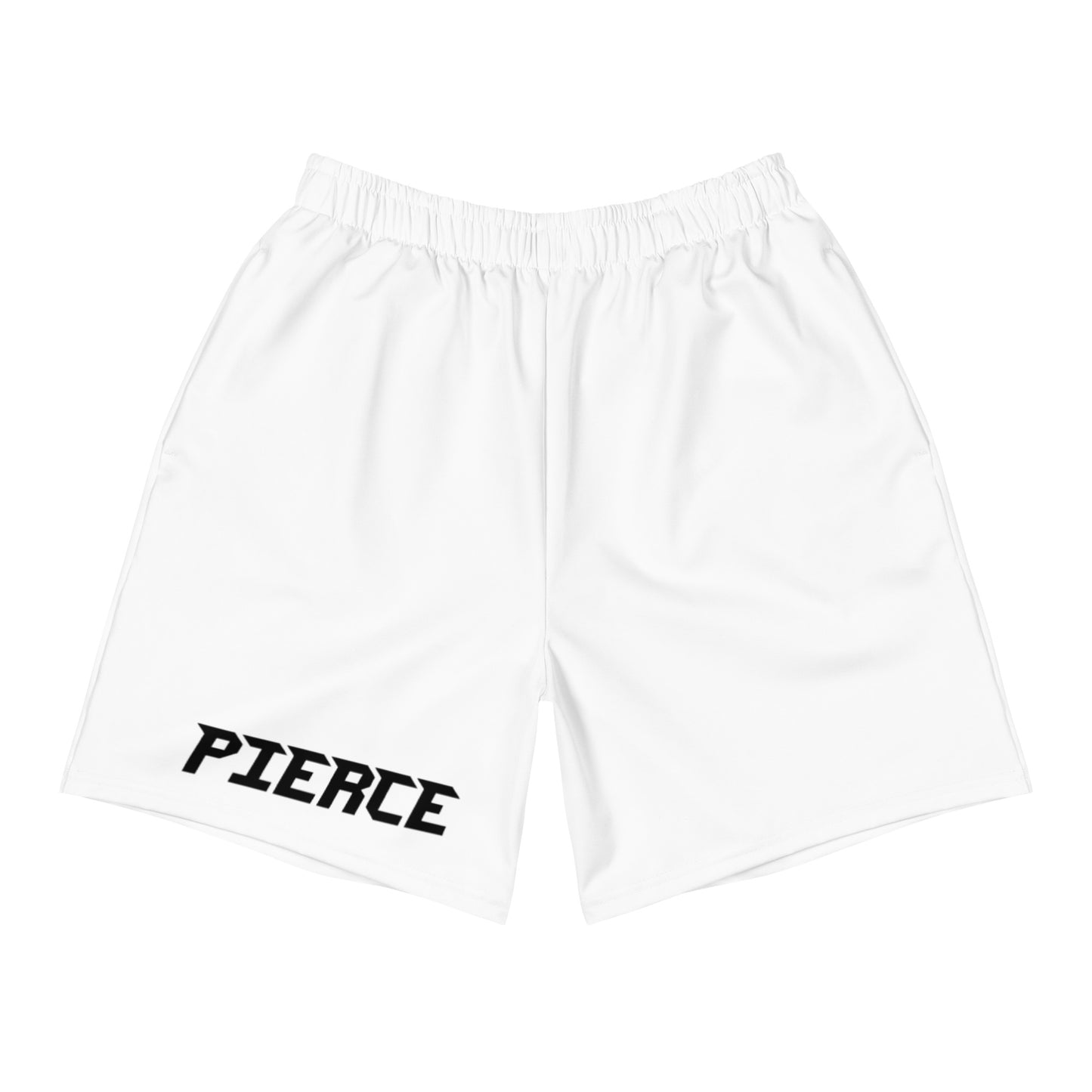 Pierce Unisex White Athletic Shorts