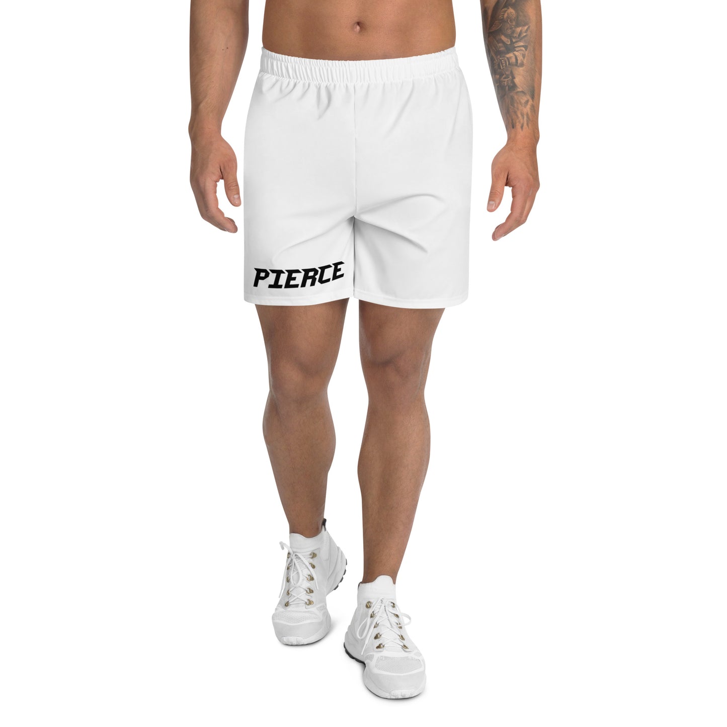 Pierce Unisex White Athletic Shorts