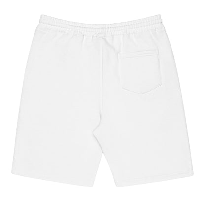 Pierce Unisex White Fleece Shorts