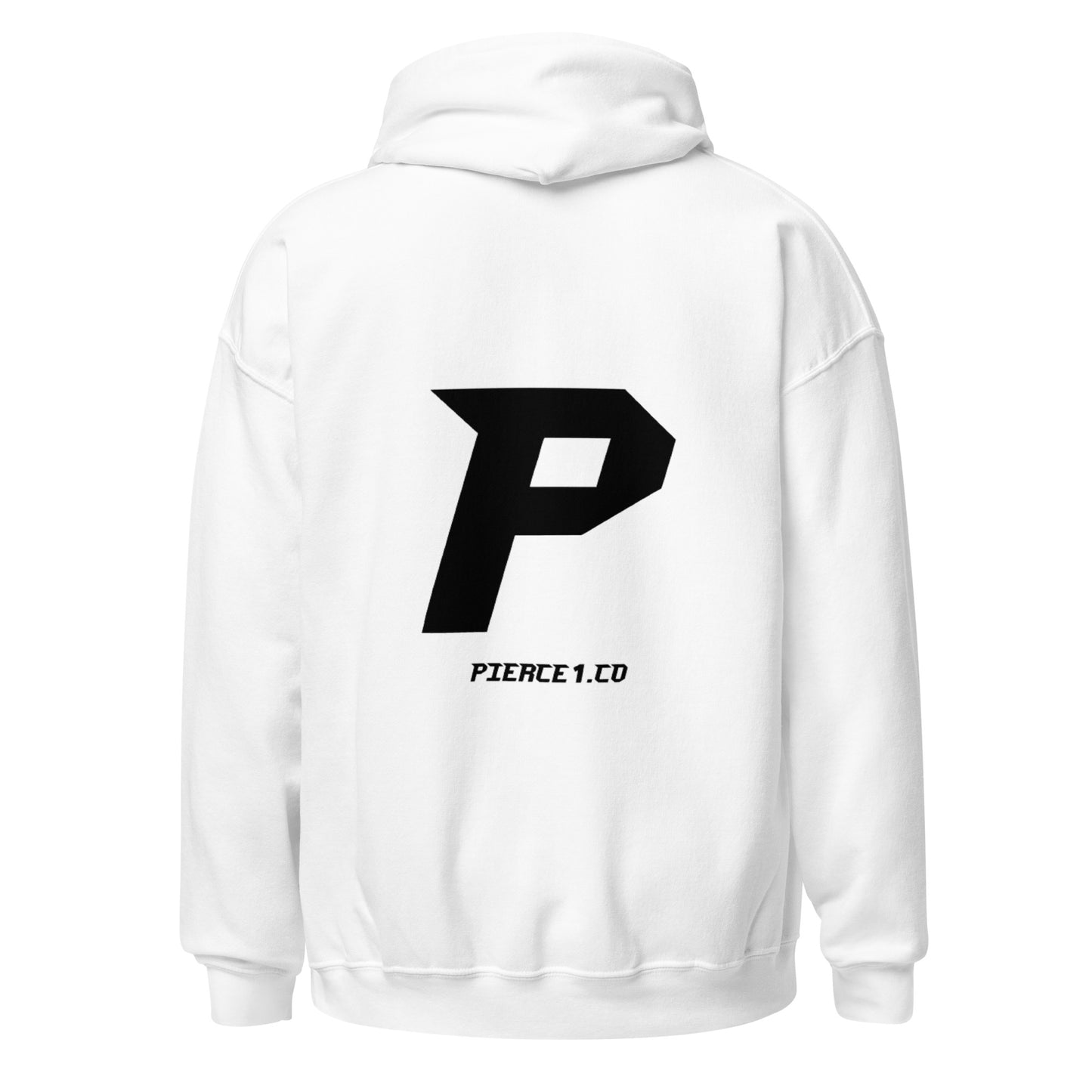 Pierce Unisex White Hoodie