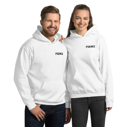 Pierce Unisex White Hoodie